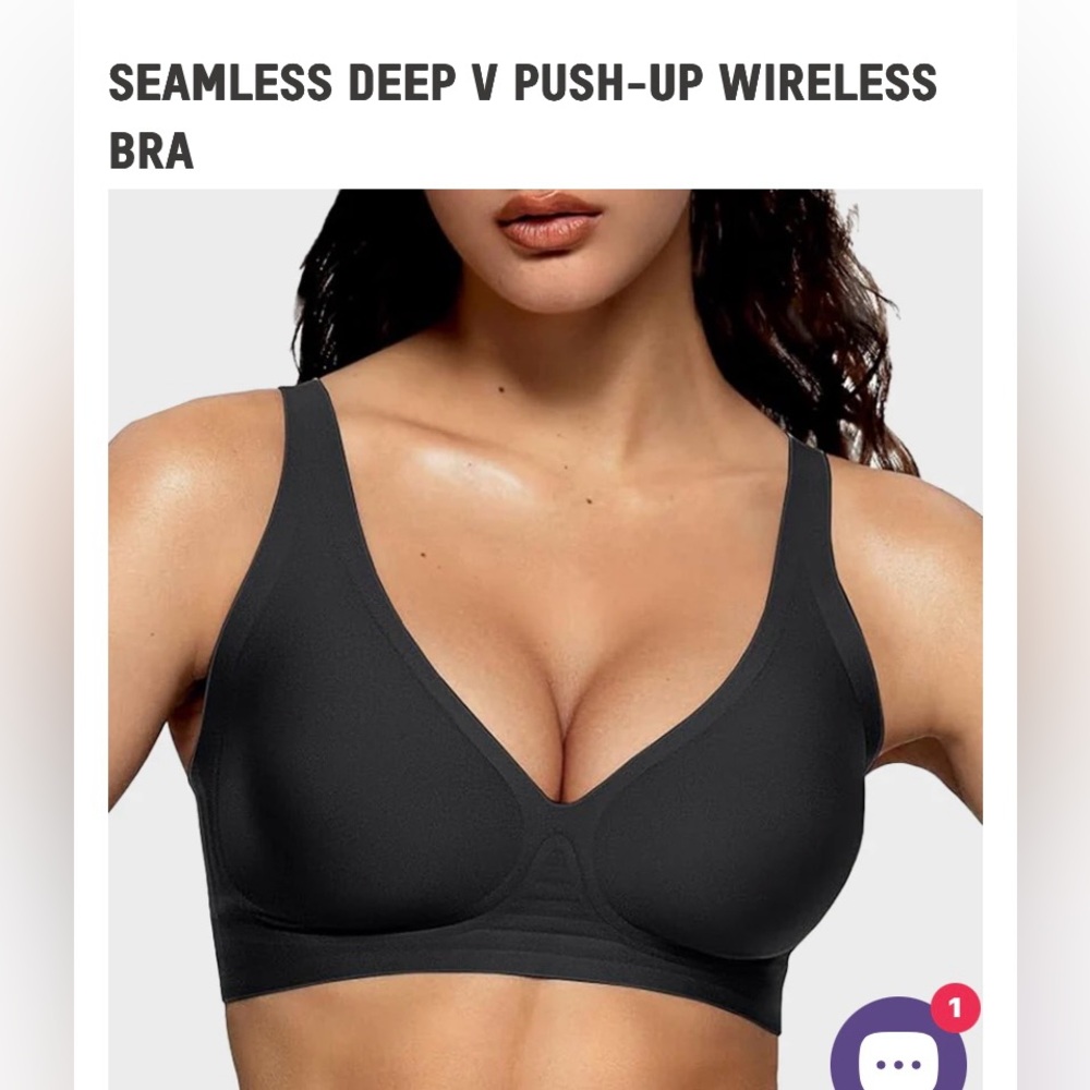 Elegant Black Wireless Push-Up Bra